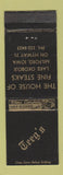 Matchbook Cover - Geeg's? Steaks Milford IA Hawaiian Tiki Lounge WEAR
