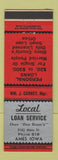 Matchbook Cover - Local Loan Service Ames IA