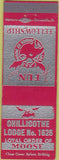Matchbook Cover - Chillochothe Moose Lodge OH red