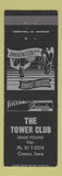 Matchbook Cover - The Tower Club Cresco IA