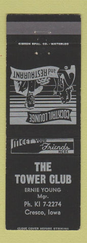 Matchbook Cover - The Tower Club Cresco IA