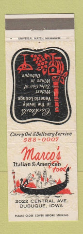 Matchbook Cover - Margo's Italian Restaurant Dubuque IA