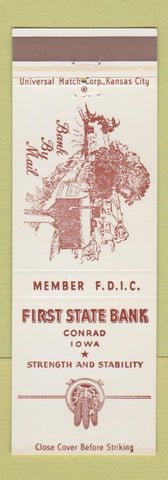 Matchbook Cover - First State Bank Conrad IA