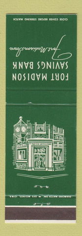Matchbook Cover - Fort Madison Savings Bank IA