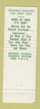 Matchbook Cover - Fort Madison Savings Bank IA