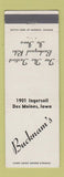Matchbook Cover - Bucknam's Restaurant BBQ Des Moines IA