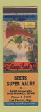 Matchbook Cover - Beets Super Value Grocery Des Moines IA Ken Fenton