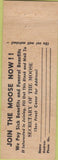 Matchbook Cover - Order of the Moose Xenia OH