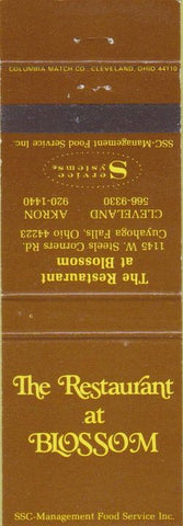 Matchbook Cover - Restaurant At Blossom Cuyahoga Falls OH