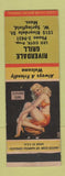 Matchbook Cover - Riverdale Grill West Springfield MA WEAR pinup