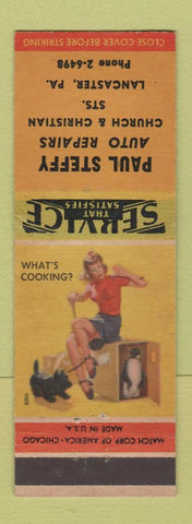 Matchbook Cover - Paul Steffy Auto Repair Lancaster PA WEAR pinup