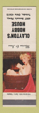 Matchbook Cover - Clayton's Hobby House Toledo OH WEAR pinup
