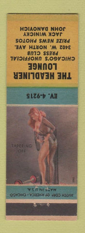 Matchbook Cover - Headline Lounge Chicago IL WEAR pinup