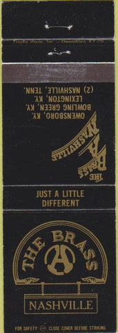 Matchbook Cover - The Brass A Nashville TN
