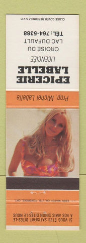 Matchbook Cover - Epicerie Labelle Lac Dufault QC pinup