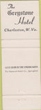 Matchbook Cover - Greystone Hotel Charleston WV