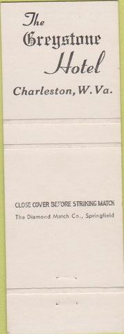 Matchbook Cover - Greystone Hotel Charleston WV