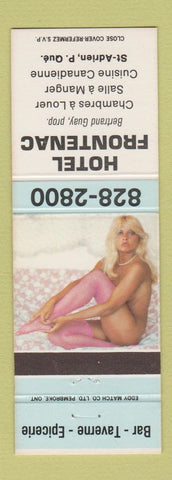 Matchbook Cover - Hotel Frontenac St Adrien QC pinup