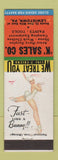 Matchbook Cover - K Sales Army Navy Lewistown PA WEAR pinup