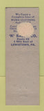 Matchbook Cover - K Sales Army Navy Lewistown PA WEAR pinup