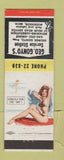 Matchbook Cover - Geo Gonyo's Service oil gas Muskegon MI WEAR pinup