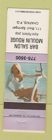 Matchbook Cover - Bar Salon Moulin Rouge Chapais QC pinup