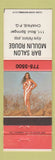 Matchbook Cover - Bar Salon Moulin Rouge Chapais QC pinup