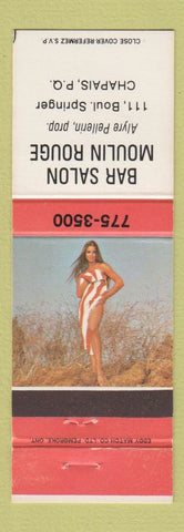 Matchbook Cover - Bar Salon Moulin Rouge Chapais QC pinup