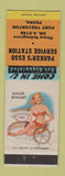 Matchbook Cover - Parker's Esso oil gas Port Treverton PA pinup