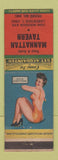 Matchbook Cover - Manhattan Tavern Lakewood OH WORN pinup