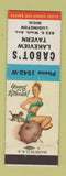 Matchbook Cover - Cabot's Lakeview Tavern Ludington MI pinup