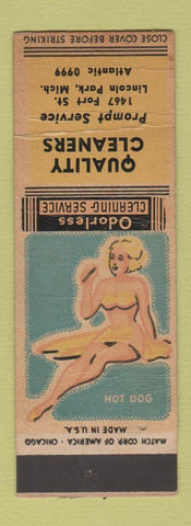 Matchbook Cover - Quality Cleaners Lincoln Park MI POOR pinup