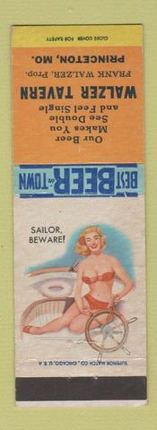 Matchbook Cover - Walzer Tavern Princeton MO pinup