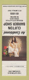 Matchbook Cover - Clifton Barber Shop Cleveland OH pinup