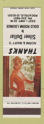 Matchbook Cover - Norm & Mary's Silver Dollar Pocatello ID pinup