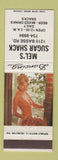 Matchbook Cover - Mel's Sugar Shack Bar pinup