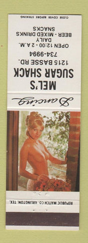 Matchbook Cover - Mel's Sugar Shack Bar pinup