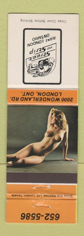 Matchbook Cover - Street and Strip Auto Parts Racing London ON pinup