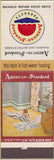 Matchbook Cover - American Standard Plumbing Fixtures