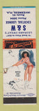 Matchbook Cover - S&W Cocktail Lounge Inverness FL pinup