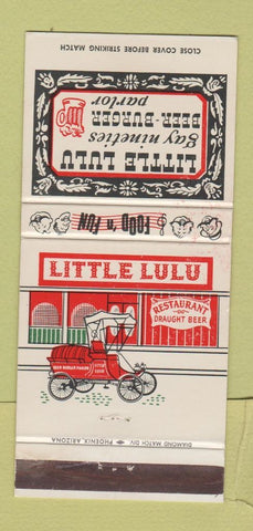 Matchbook Cover - Little Lulu Gay 90's Restaurant Scottsdale AZ 30 Strike