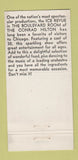 Matchbook Cover - Conrad Hilton Hotel Chicago IL WEAR 30 Strike