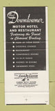 Matchbook Cover - Downtowner Motor Hotel Lexington KY WEAR 30 Strike