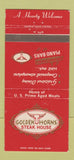 Matchbook Cover - Golden Horns Steak House Northlake IL WEAR 30 Strike
