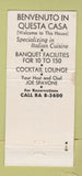 Matchbook Cover - Seven Hills East Restaurant Italian Chicago IL 30 Strike