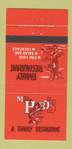 Matchbook Cover - Mr Hobo's Oakbrook Terrace Rolling Meadows IL 30 Strike