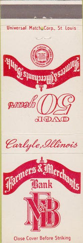 Matchbook Cover - Farmer's  and  Merchant's Bank