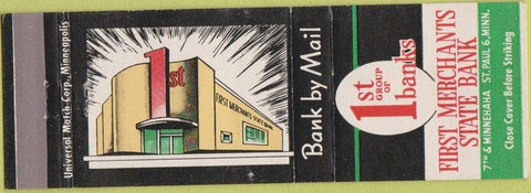 Matchbook Cover - 1st First Merchants State Bank St Paul MN