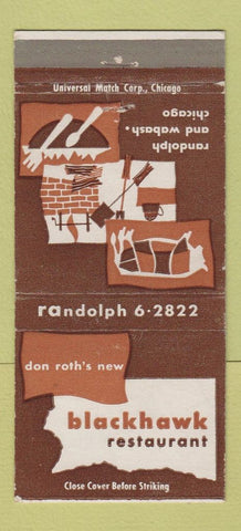 Matchbook Cover - Don Roth's Blackhawk Restaurant Chicago IL 30 Strike