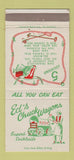 Matchbook Cover Ed's Chuck Wagon Restaurant San Francisco San Jose CA 30 Strike